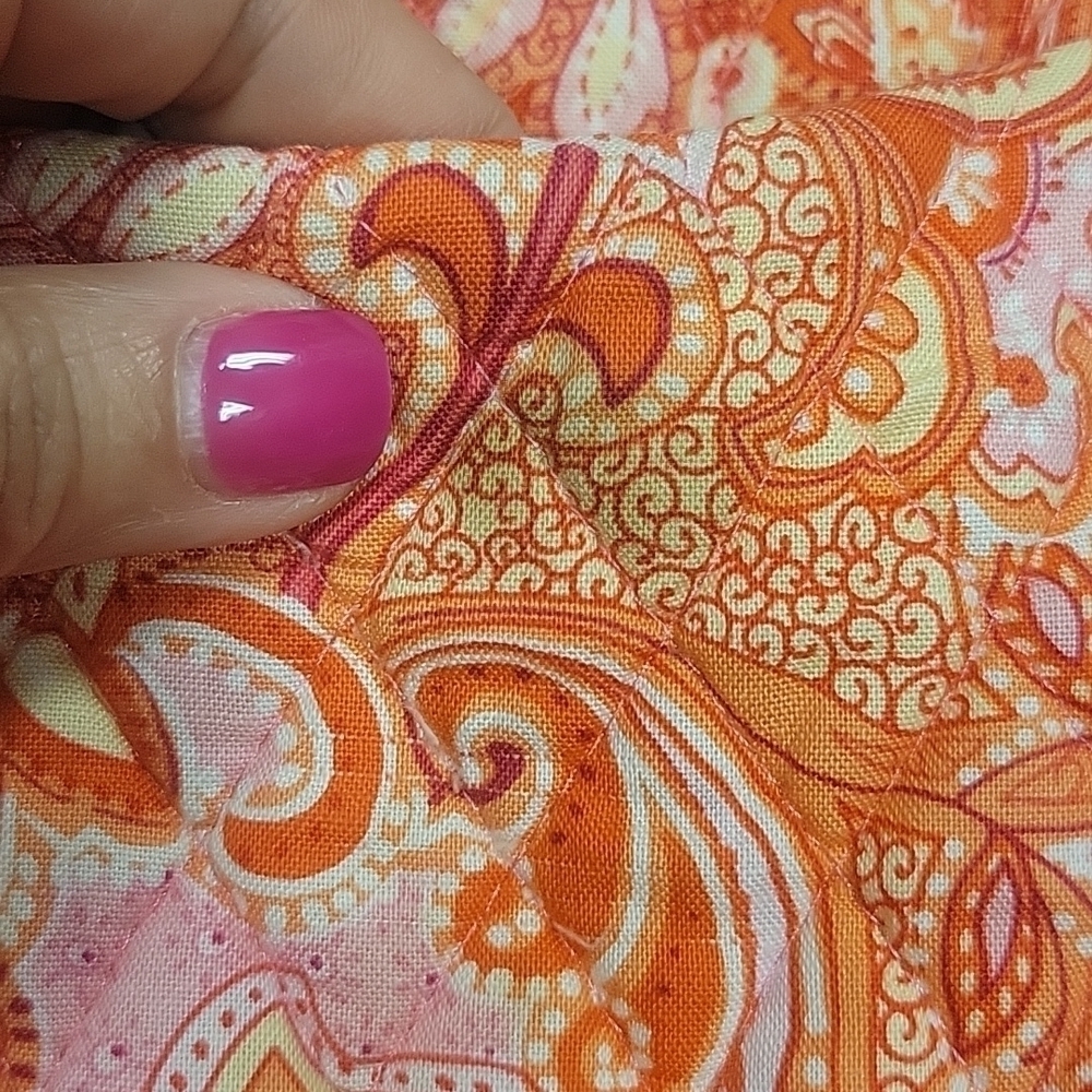 Vera Bradley Orange and Pink Shoulder Bag - Picture 3 of 5